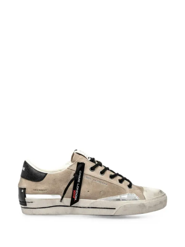 Crime London distressed-effect suede – Beige (11130AA8B13)