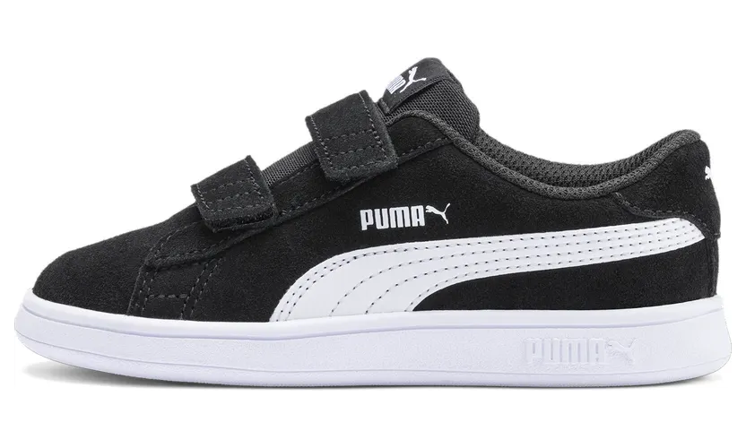 Puma Smash v2 Suede tennisschoenen Wit/Zwart (365178-01)