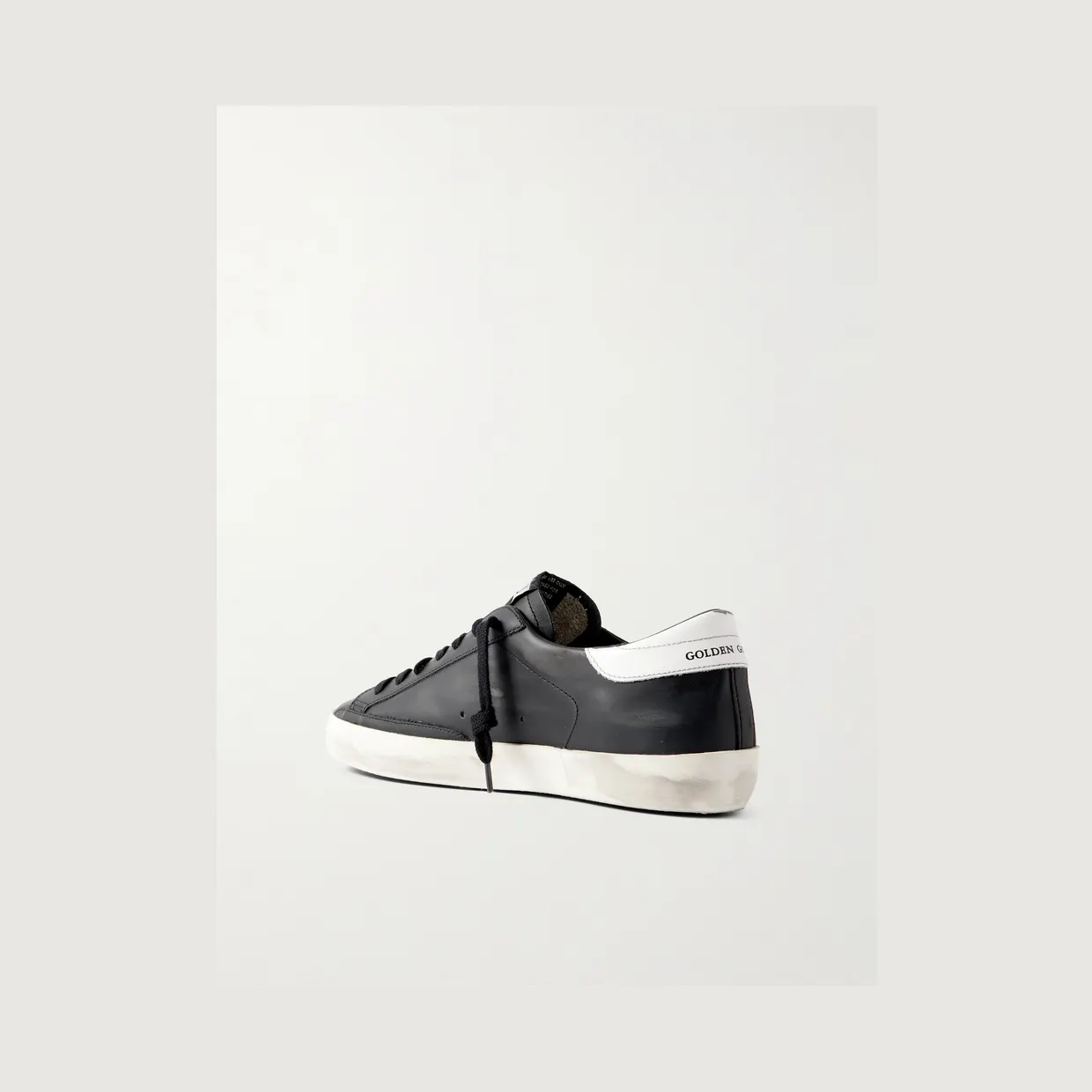 Golden Goose Super-Star Distressed Leather Sneakers Black (GMF00101.F000321) (4)