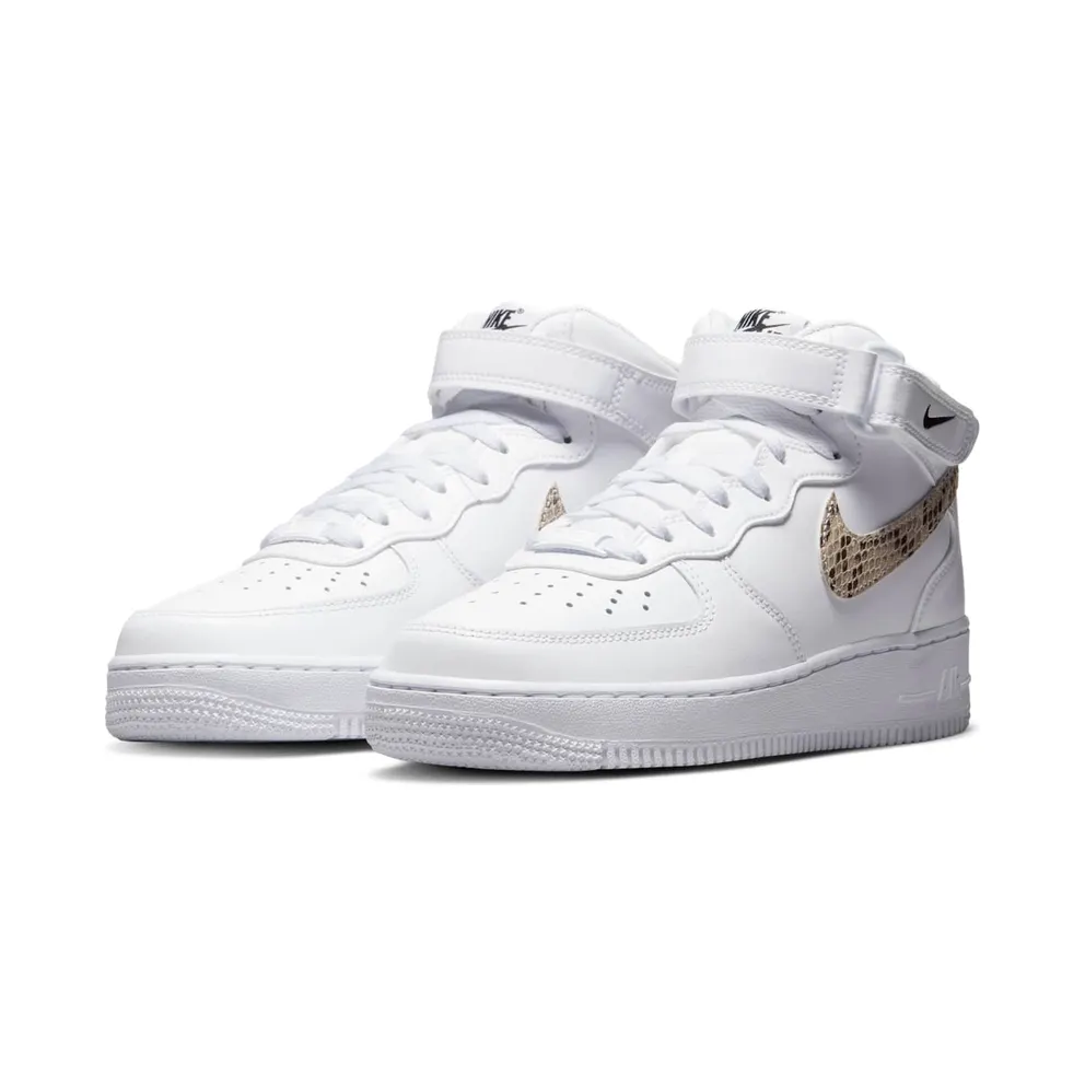 Nike Air Force 1 ’07 Mid White Snake Swoosh (DD9625-101)