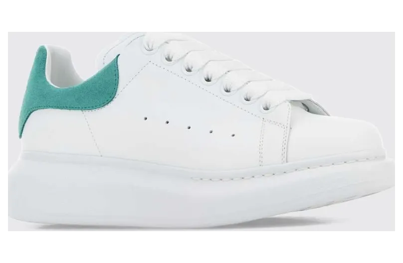 Mcqueen Oversize Sneakers in Calf Leather and Suede with Bicolor Chunky Sole White (553770WIAJV9399)