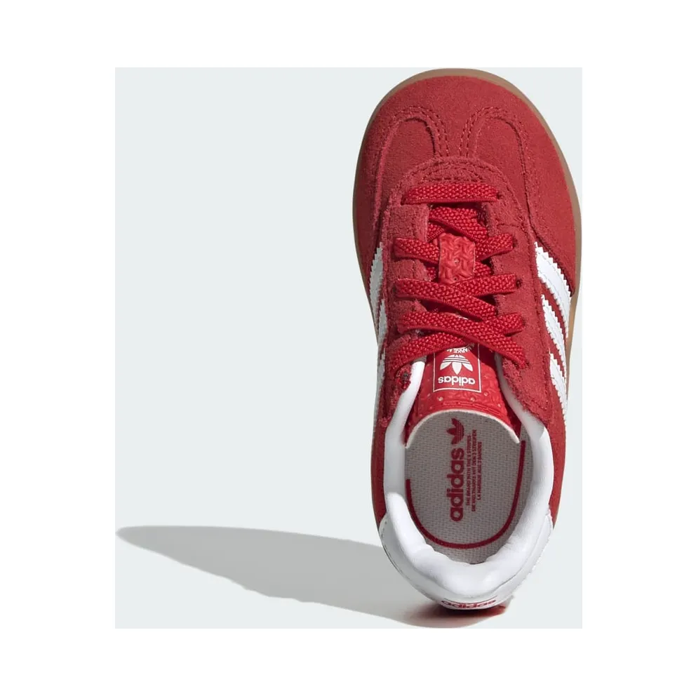 Adidas GAZELLE INDOOR COMFORT CLOSURE ELASTIC LACE Shoes Better Scarlet / Cloud White / Gum (IH9132)