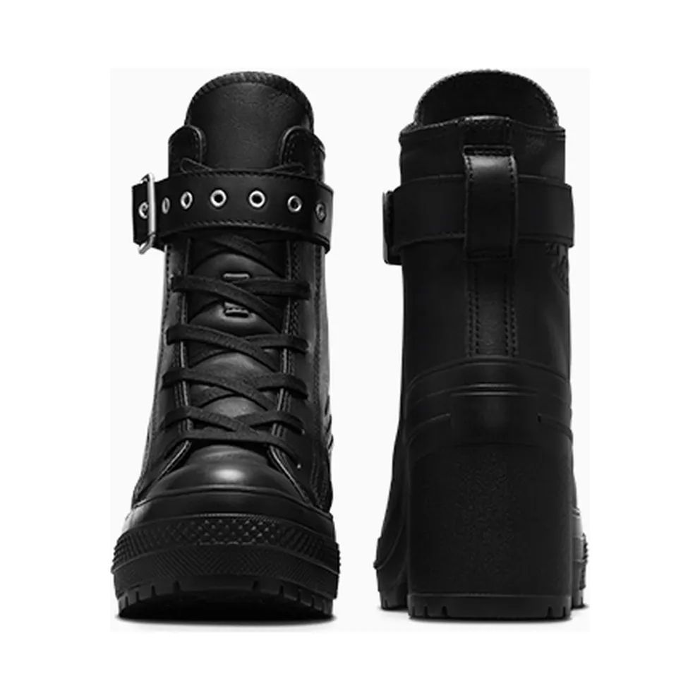 Converse Chuck 70 De Luxe Heel Platform Leather Black/Black/Black (A12208C)