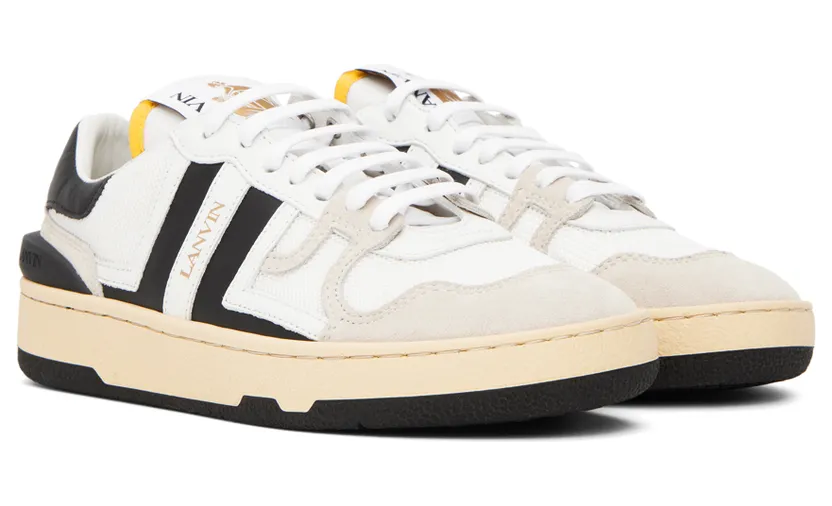 Lanvin White & Black Clay Sneakers (FW-SKDK00-NAS1-P21) (4)