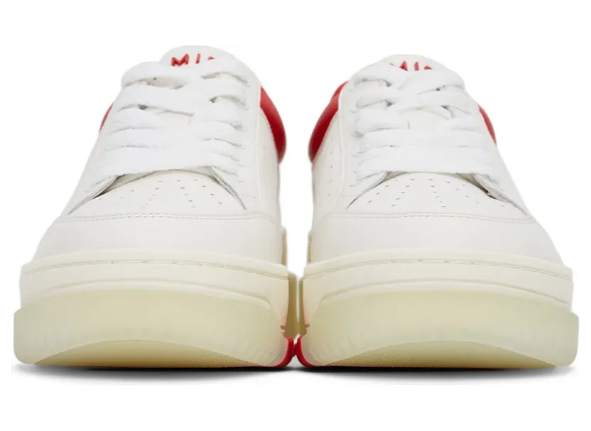 AMIRI White & Red Stadium Low Sneakers (PS22MFS007-124) (2)