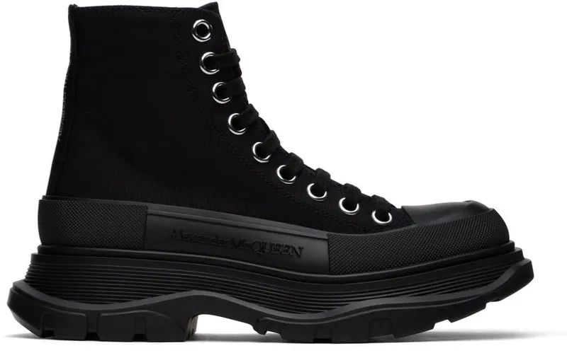 Alexander McQueen Black Tread Slick High-Top (697080W4MV2)