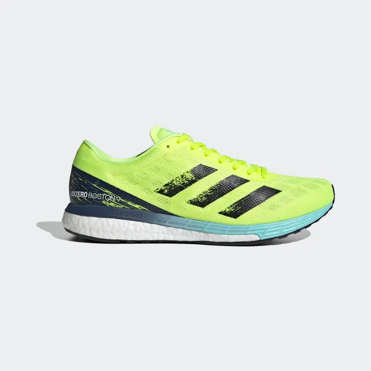 Adidas Adizero Boston 9 ‘Solar Yellow’ Solar Yellow/Core Black/Clear Aqua (H68740)