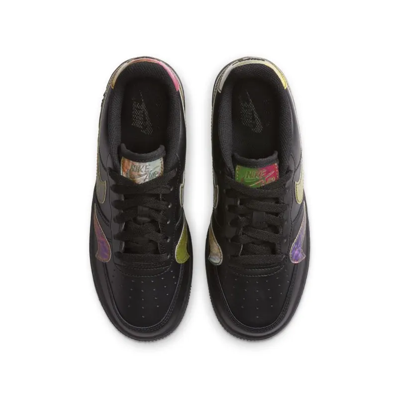 Nike Air Force 1 Low Misplaced Swooshes Black Multi Black/Reflect Silver (CZ5890-001)