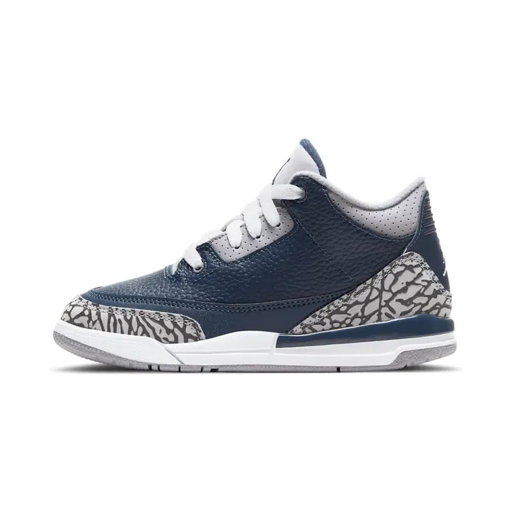Jordan 3 Retro Georgetown (2021) “Midnight Navy / Cement Grey / White” (429487-401)