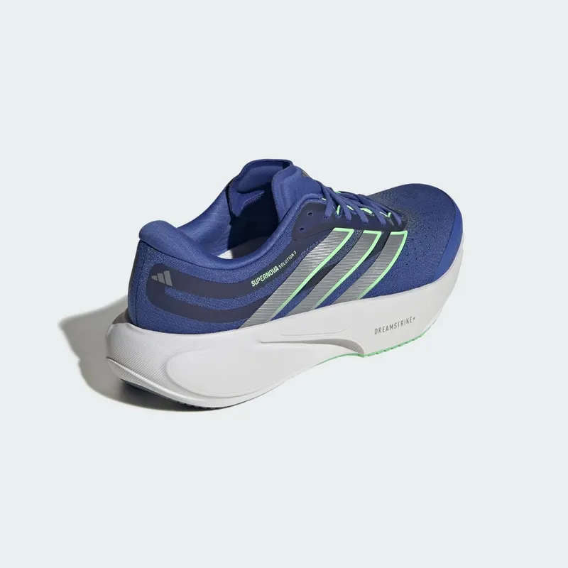 Adidas SUPERNOVA SOLUTION 3 Running Shoes Dual Indigo / Tech Grey Metallic / Lime Burst (KK1915)