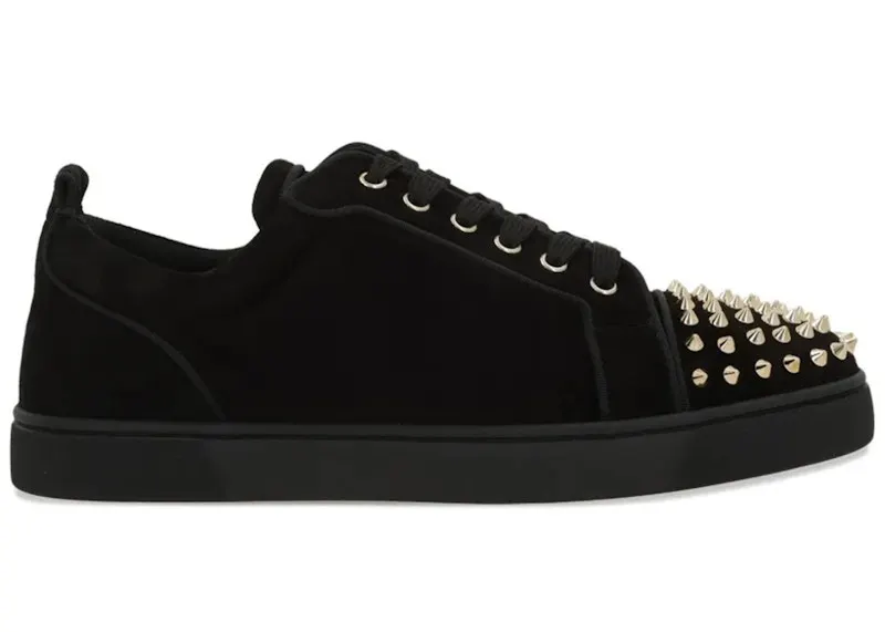 Christian Louboutin Louis Junior Spikes Black Suede (3240078B077)
