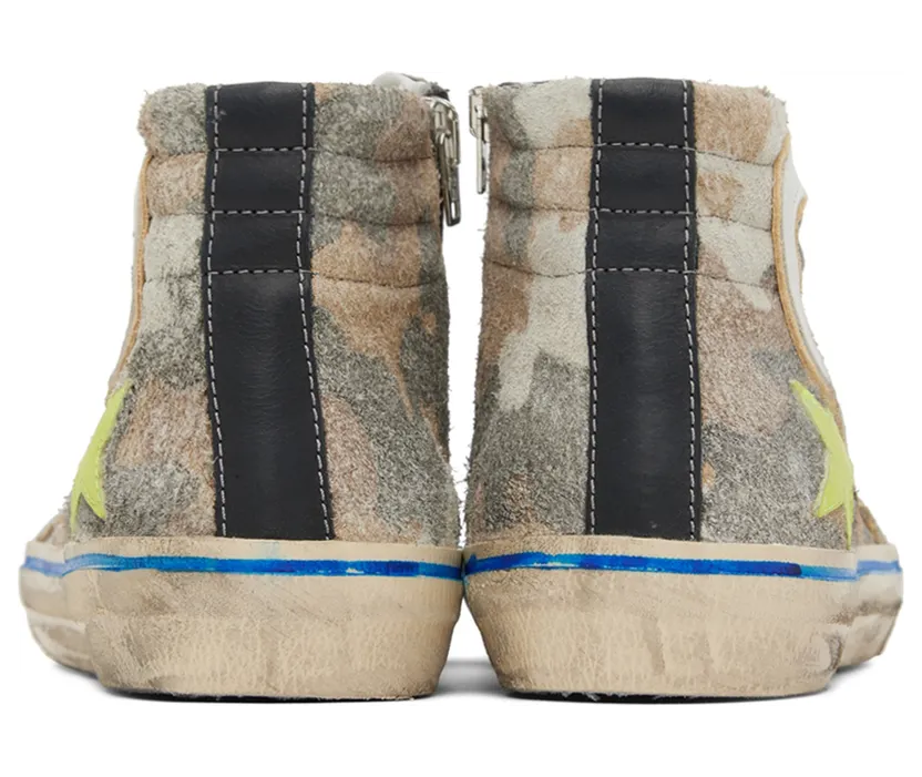 Golden Goose Gray & Tan Slide High Top Sneakers (GMF00116.F002461.8149) (2)