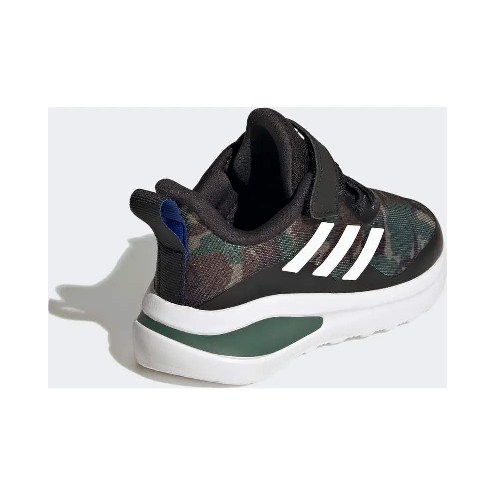 Adidas FortaRun Sport Running Elastic Lace and Top Strap Core Black / Cloud White / Green Oxide (GV9478)