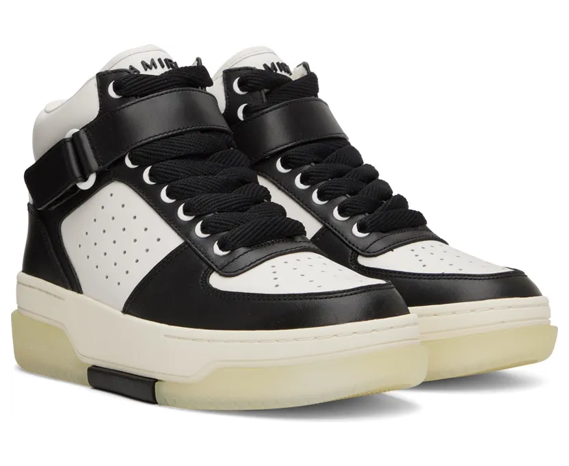 AMIRI Black & White Stadium Mid Sneakers (AW22MFS005) (4)