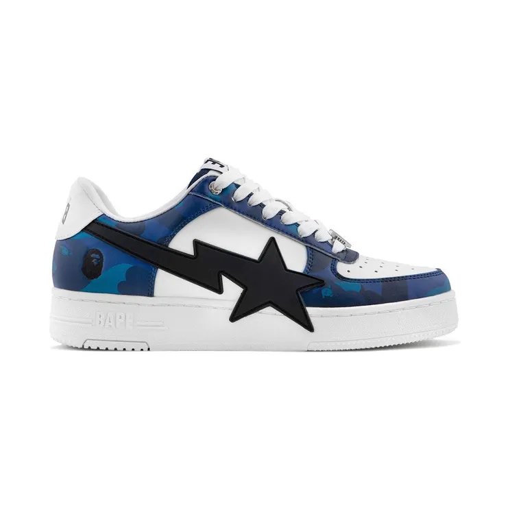 A Bathing Ape Bape Sta Low OS #1 Color Camo Blue White (1L30-191-308-BLU)