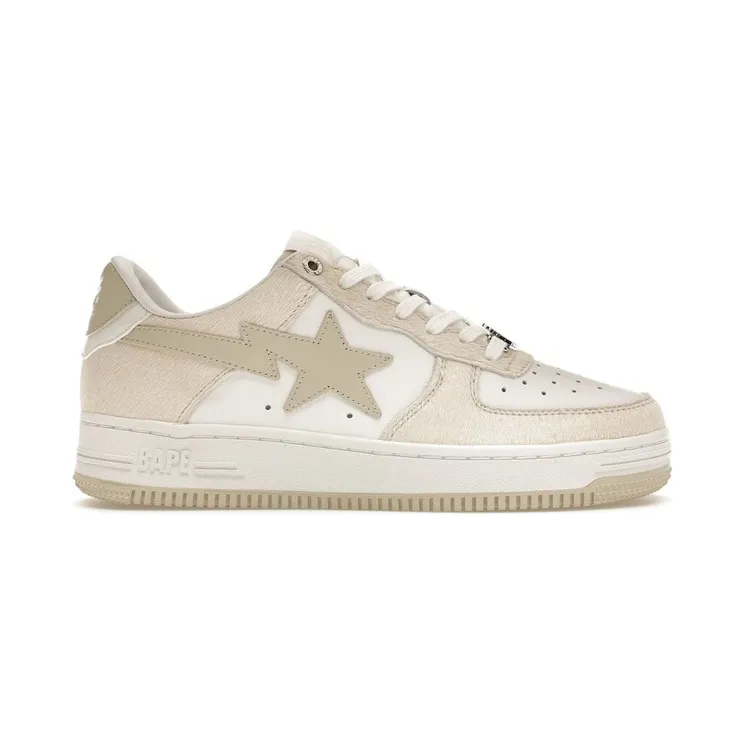 A Bathing Ape Bape Sta Beige Calf Hair (1J80-191-050 BEI)