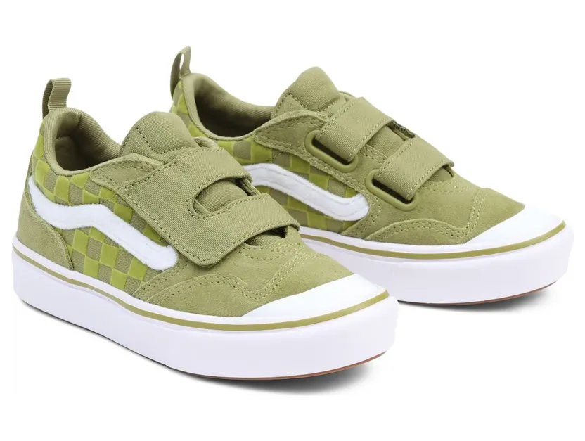 VANS Comfycush New Skool Velcro Kinderschoenen Groen (VN0A4U1POLV)