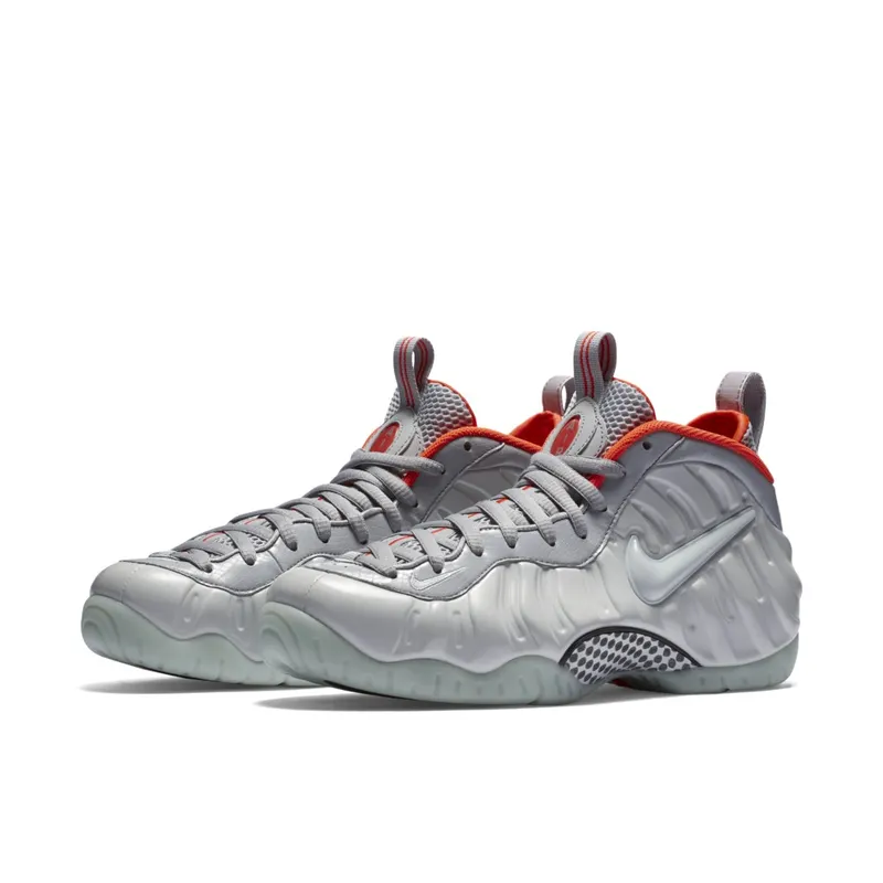 Nike Air Foamposite Pro Pure Platinum Pure Platinum/Pure Platinum-Wolf Grey-Bright Crimson (616750-003)