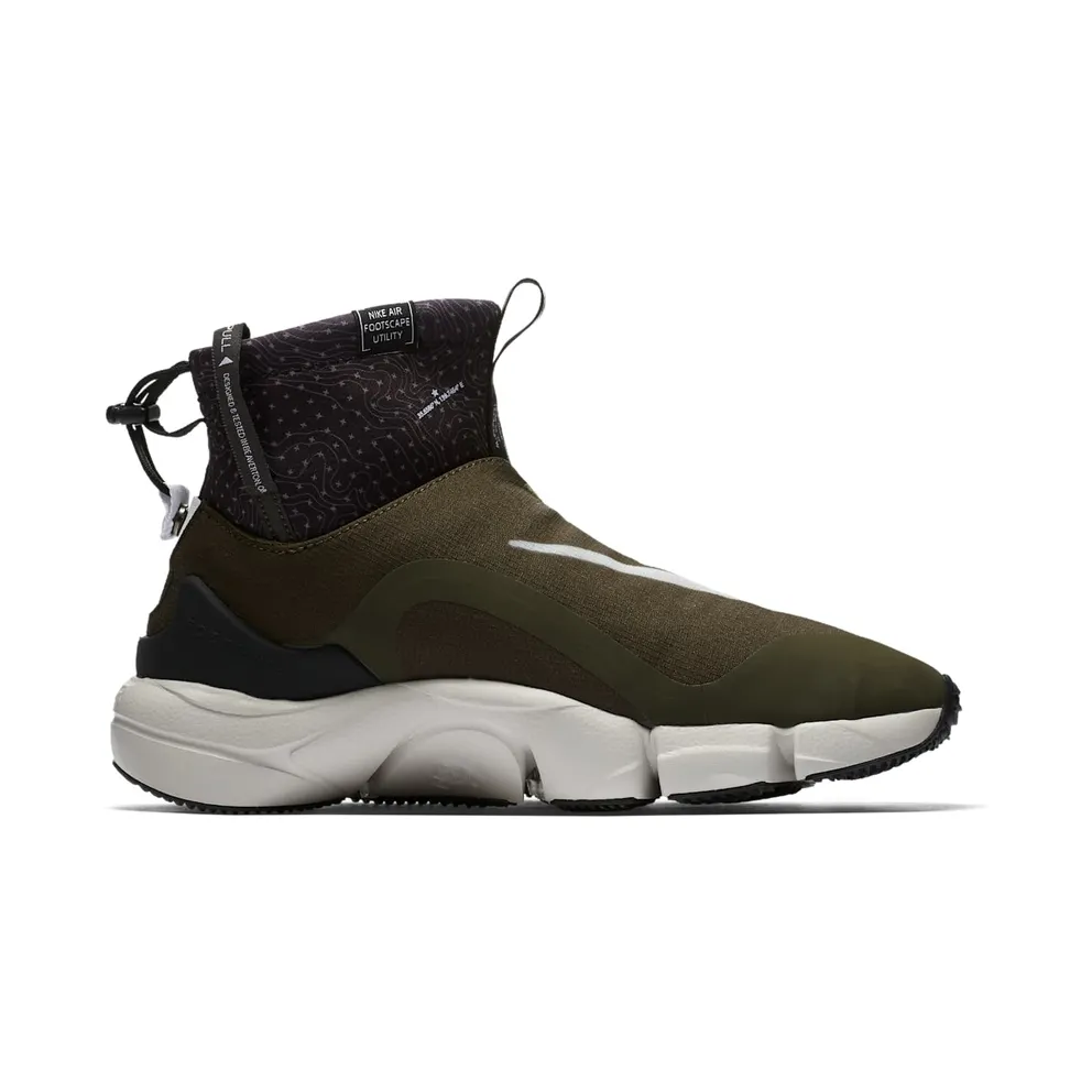 Nike Air Footscape Mid Utility Black/Cargo Khaki/Light Bone/White (924455-001)