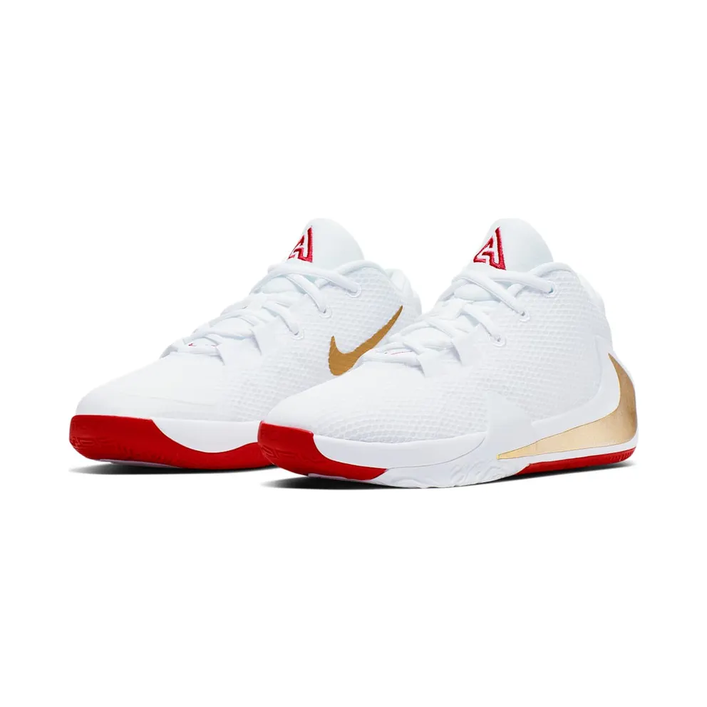 Nike Zoom Freak 1 Roses (GS) White/Metallic Gold-University Red (BQ5633-100)