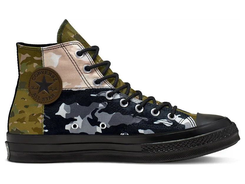 Converse Chuck 70 Hi Patchwork Blocked – Camo Black (165912C)