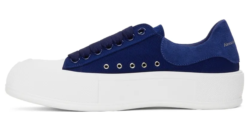 Alexander McQueen Khaki Deck Lace-Up Plimsoll Sneakers (654594W4PQ1) (3)