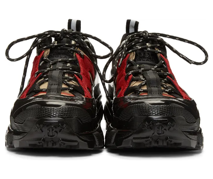 Burberry Black & Beige Arthur Sneakers (8020680) (2)