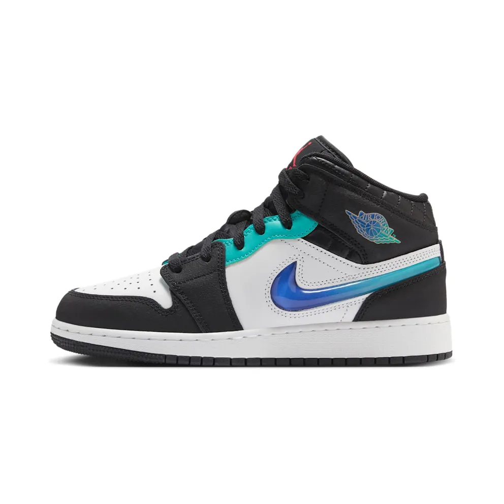 Jordan 1 Mid SE Black White Hyper Jade (FQ8095-001)