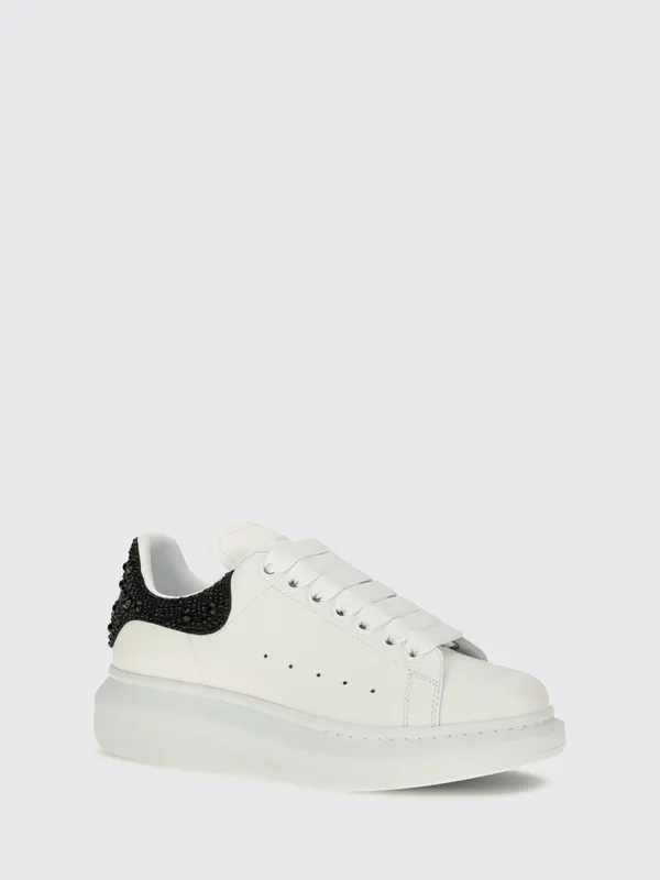 Mcqueen Oversize Crystal-Embroidered Leather with Chunky Sole Earth (666407WIAK29581)