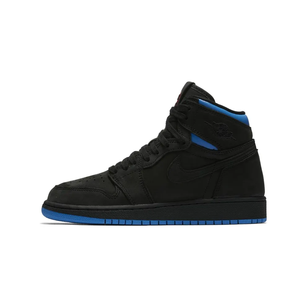 Air Jordan Nike AJ 1 Retro High OG Quai 54 Q54 Black/University Red/Italy Blue (GS) (AH1041-054)