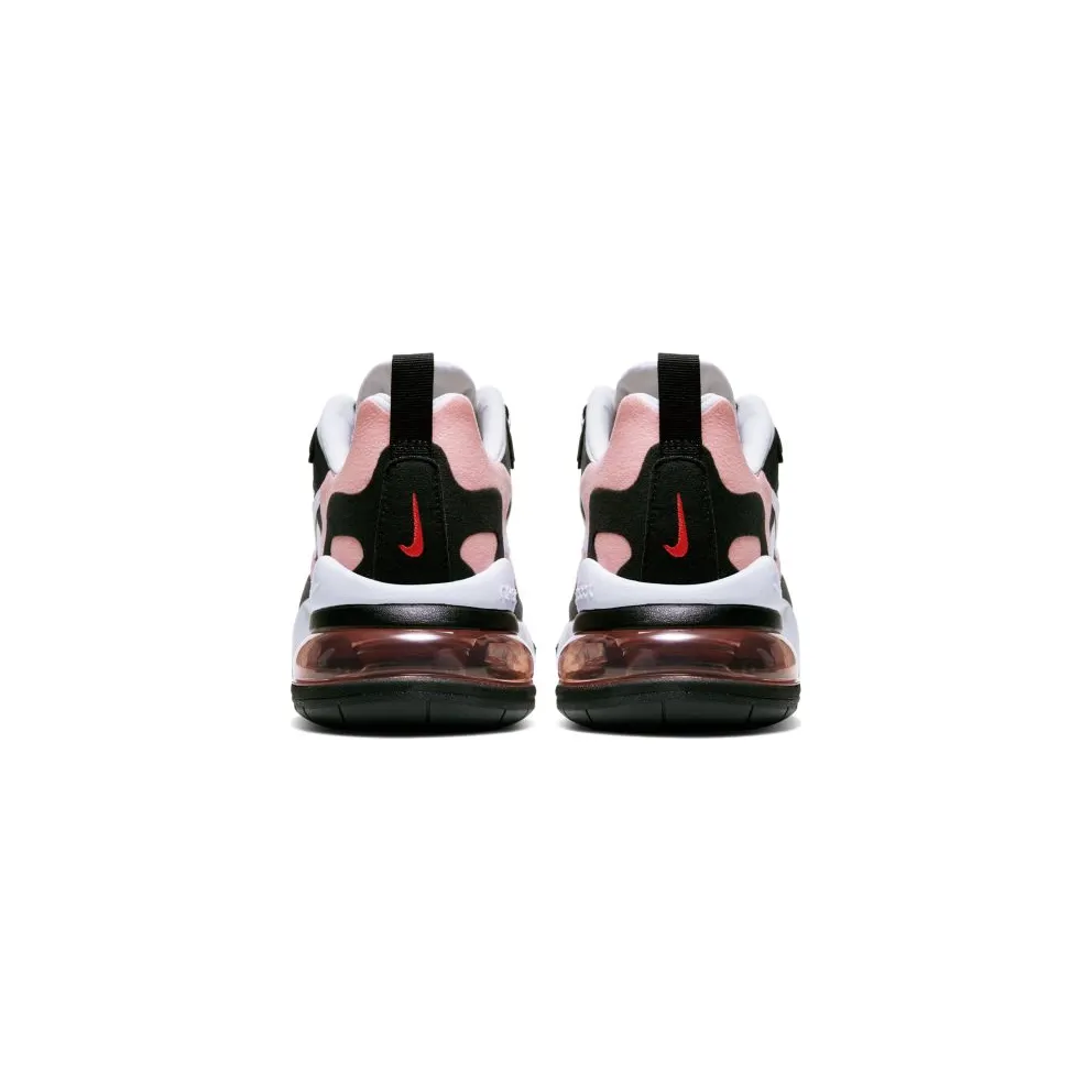 Nike Air Max 270 React Black White Bleached Coral (W) Black/White-Bleached Coral-Metallic Gold (AT6174-005)