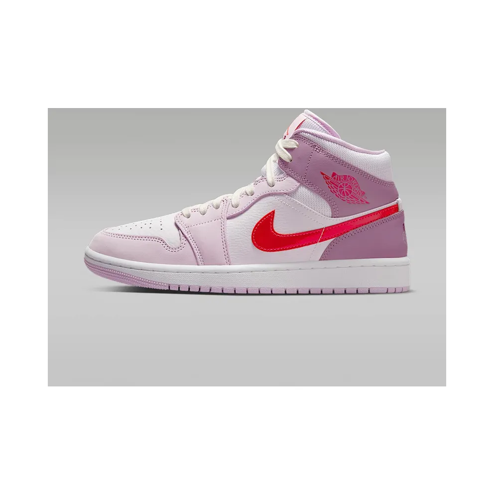 Air Jordan 1 Mid Valentines Day Release – “White / Pink / Crimson” (DR0174-500)