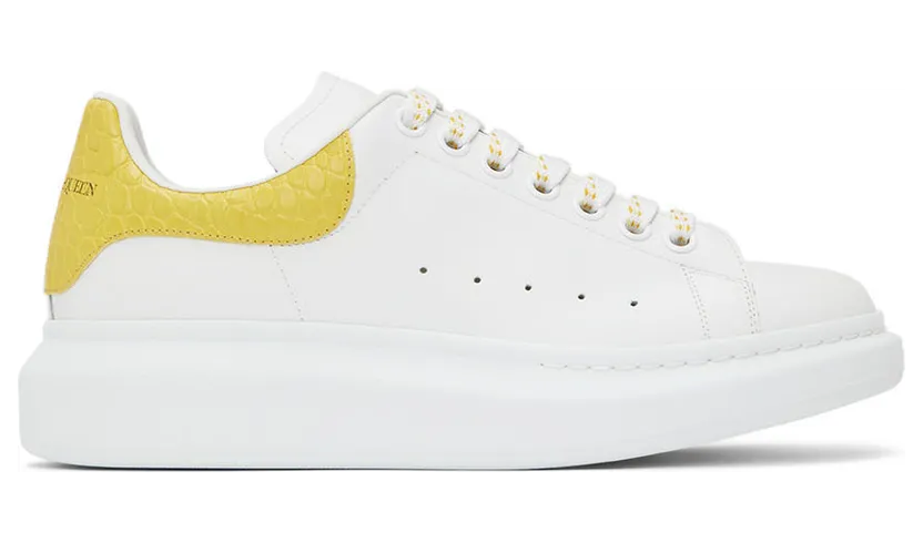 Alexander McQueen White & Yellow Oversized Sneakers (625162WIBNG)