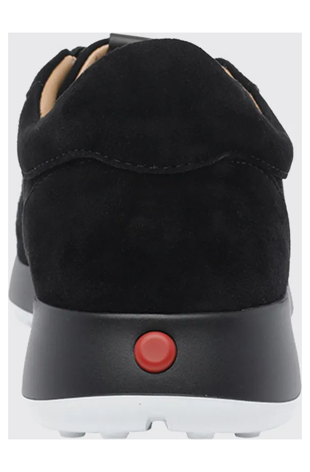 Tod’s Red Dot Suede Calfskin Slip-On Sneakers with Elasticated Laces Black (XXM79K0IP51U7Z9999) (3)