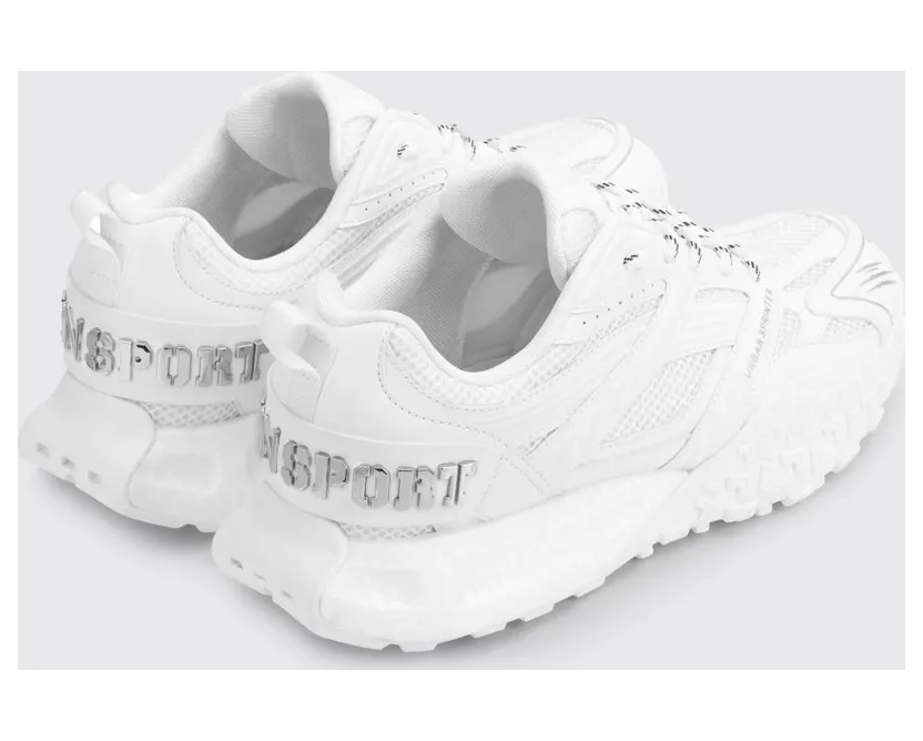 Plein Sport Urban Sprinter Mesh and Rubber Sneakers White (SAFSUSC0933STE003N01) (2)