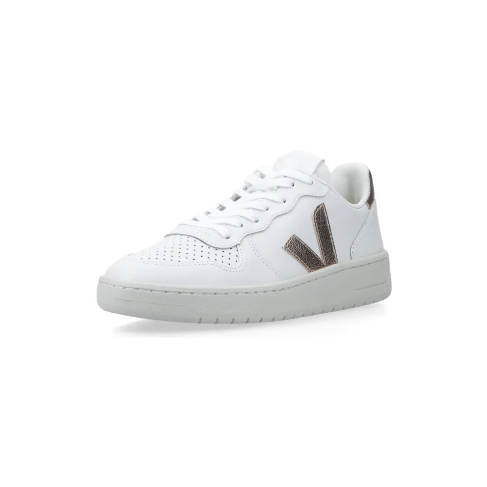 VEJA V-10 Prime Leather (White / gold) – VI0220737