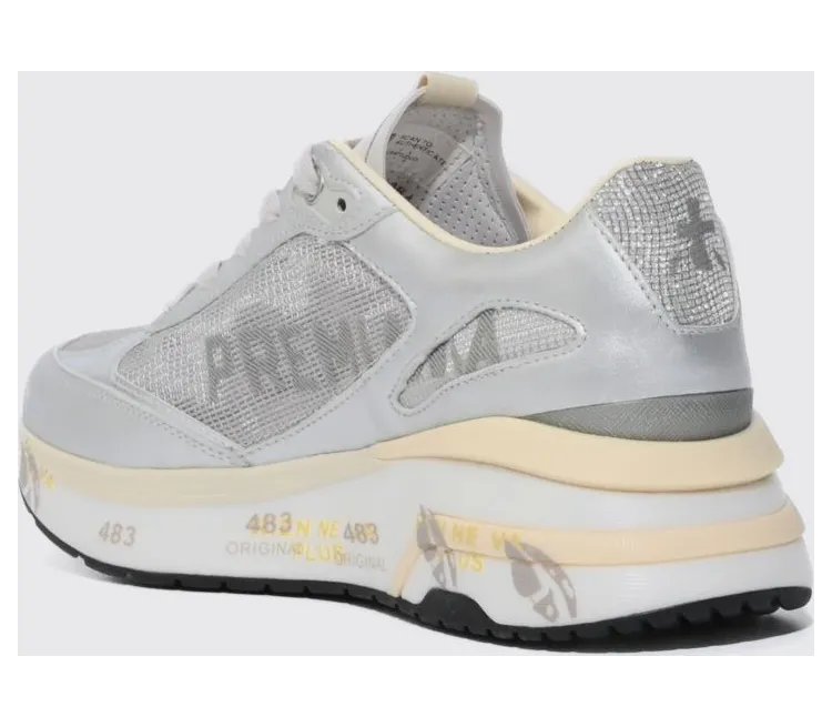 Premiata Moerund Suede and Nylon Sneakers Silver (MOERUN8084) (2)