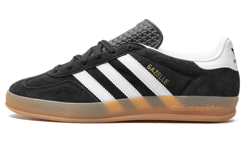 adidas Gazelle Indoor “Core Black”: tijdloos zwart-wit, plat profiel (6)