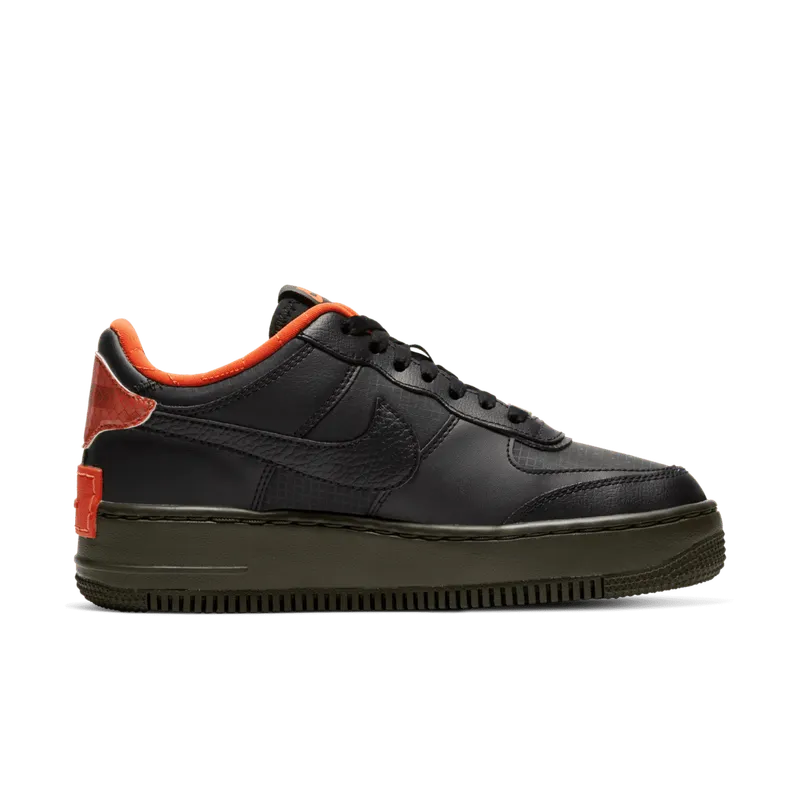 Nike Air Force 1 Shadow Black Hyper Crimson Cargo Khaki (W) Black/Hyper Crimson-Cargo Khaki-Back (CQ3317-001)