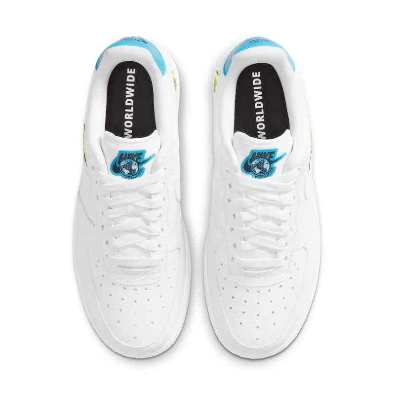 Nike Air Force 1 Low ’07 Worldwide Pack White Blue Volt (CT1414-101)