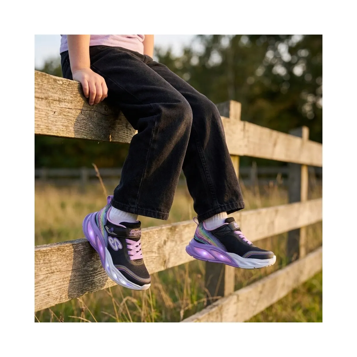 skechers-s-lights 303709L-BKMT