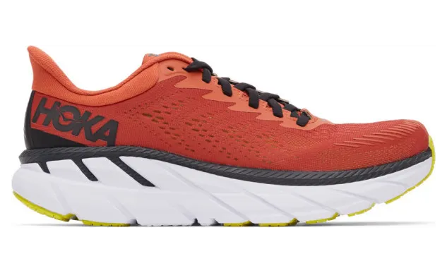 Hoka One One Orange and Black Clifton 7 Sneakers (1110508 CLBLC)