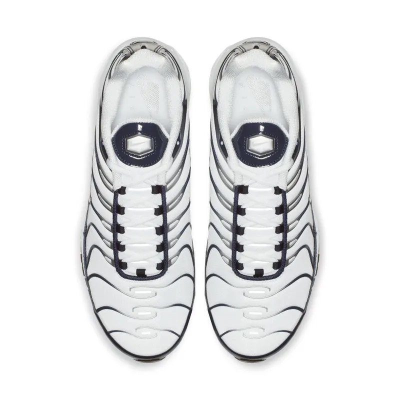 Nike Air Max 97 Plus White Navy White/Metallic Silver-Midnight Navy (AH8144-100)