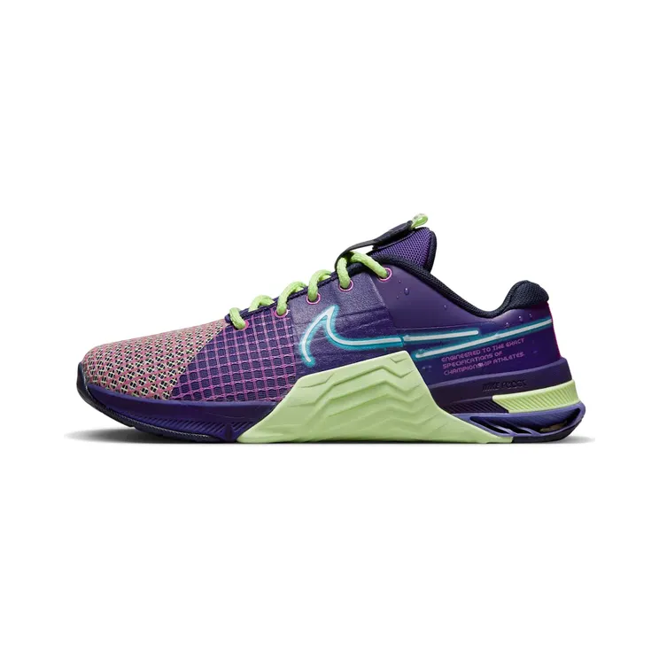 Nike Metcon 8 AMP “Deep Purple / Barely Volt / Blackened Blue / Baltic Blue” (DV1168-500)