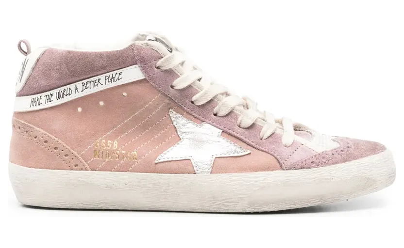 Golden Goose Mid Star Sneakers aus Wildleder – Rosa (GWF00123F006209)