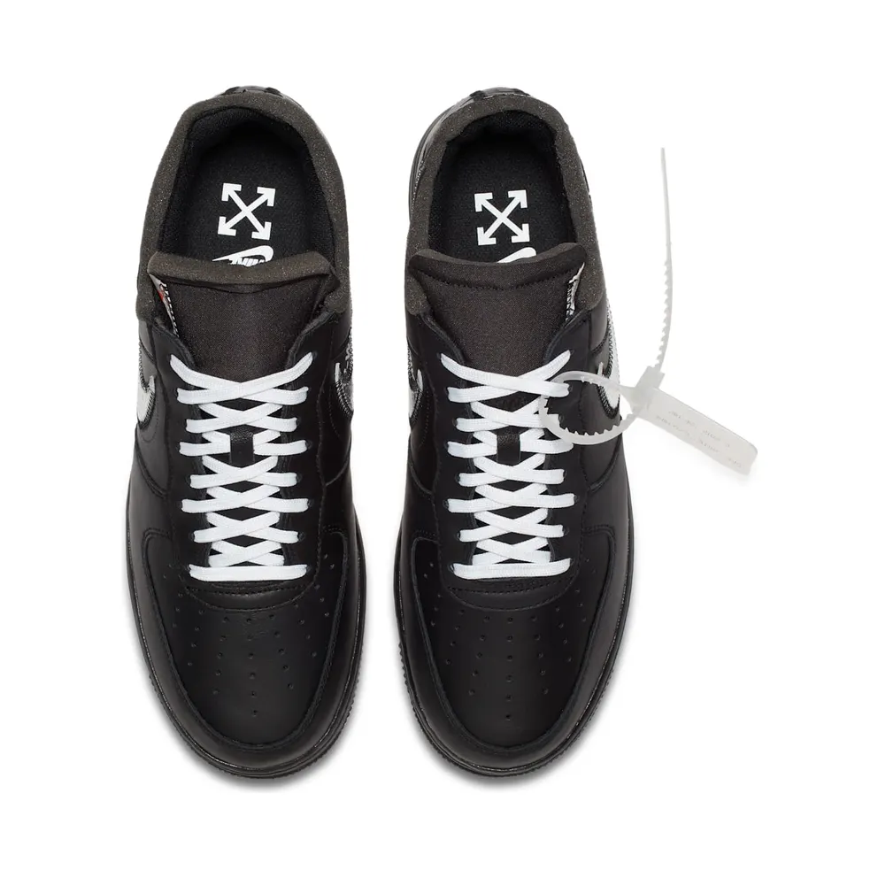 Nike Air Force 1 ’07 Virgil x MoMA (No Socks) Black/Metallic Silver-Black (AV5210-001)