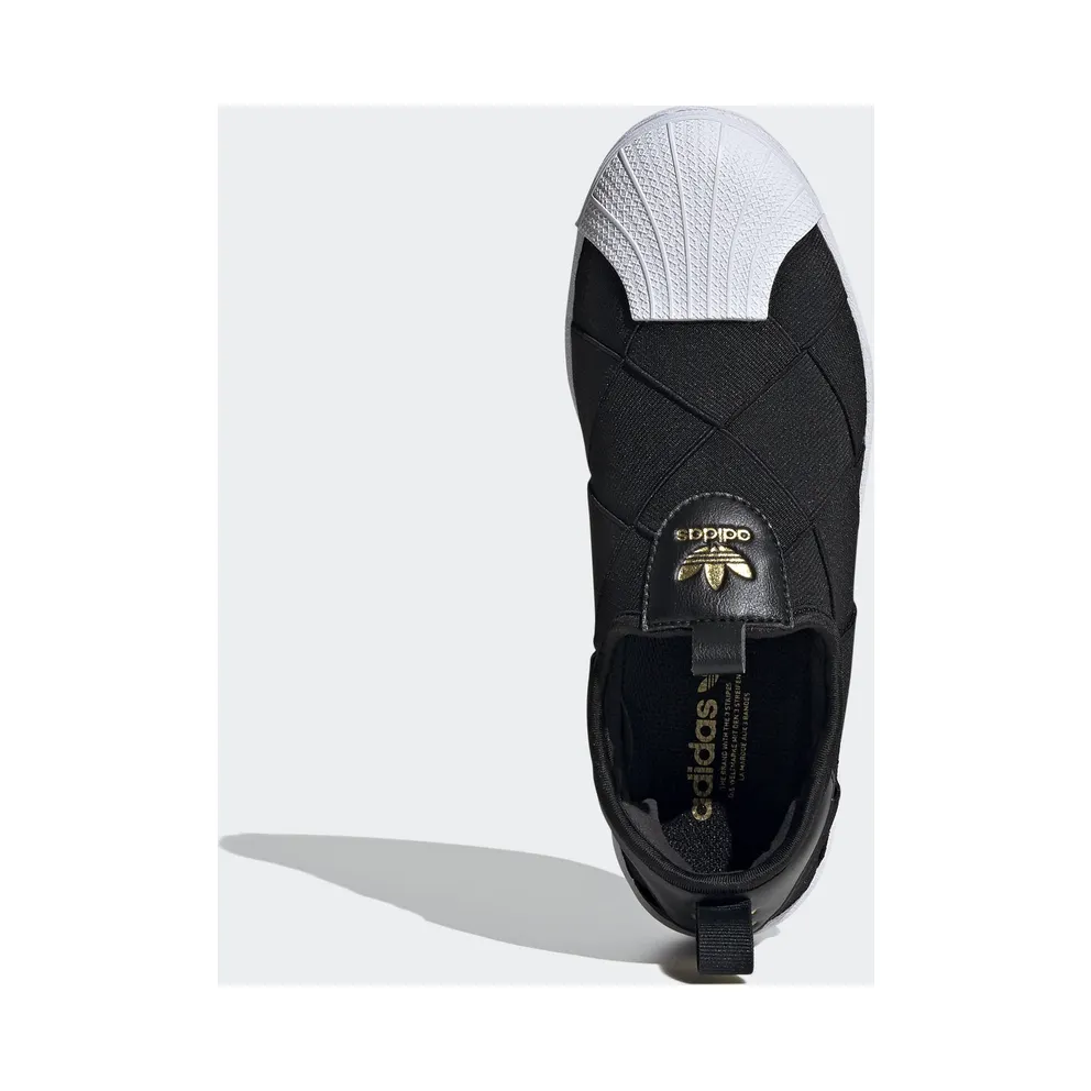 adidas Superstar Slip-On Core Black Cloud White Pink (W) Core Black/Cloud White/Gold Metallic (FV3187)