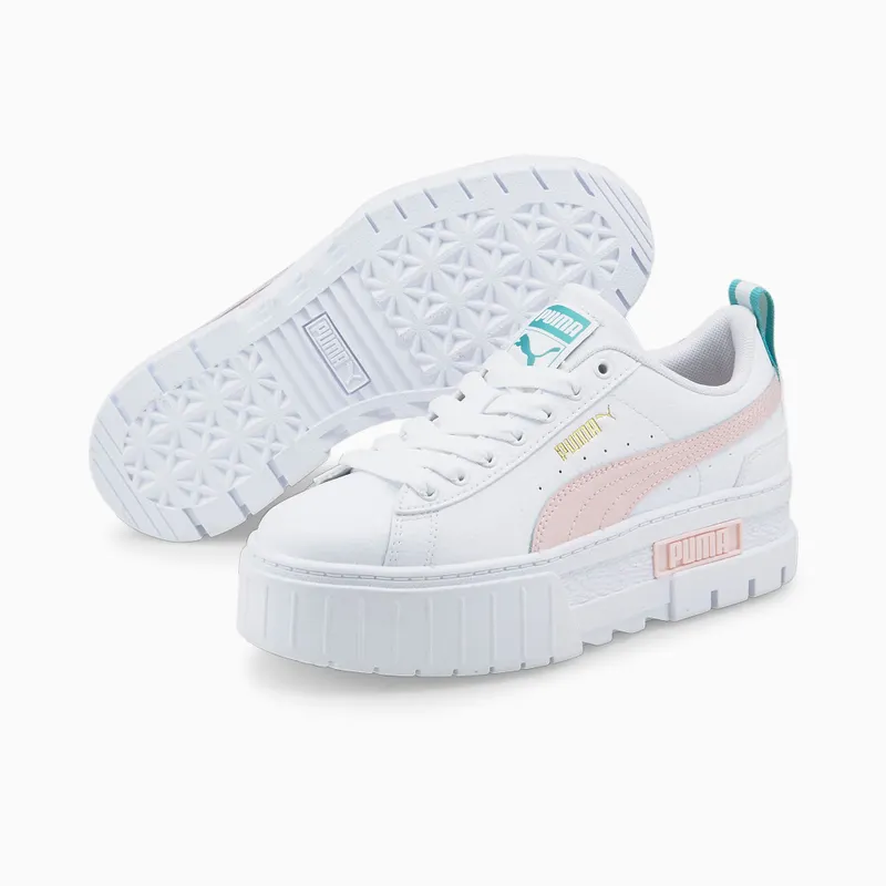 PUMA Mayze Leather Youth White/Chalk Pink (384527-03)