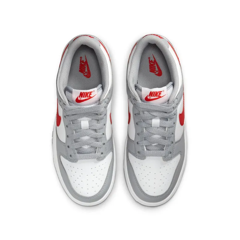 Nike Dunk Low White Grey Red (GS) (DV7149-001)