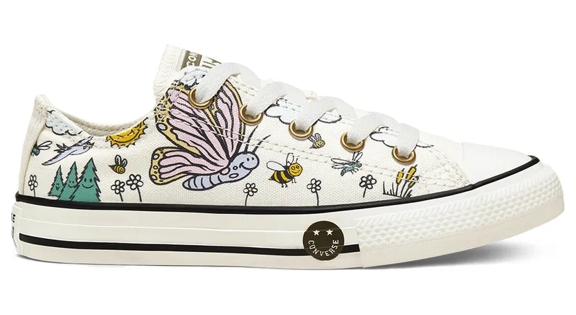 Converse Camp Converse Chuck Taylor All Star Low Top voor kids Vintage White/moonstone Violet (667898C)
